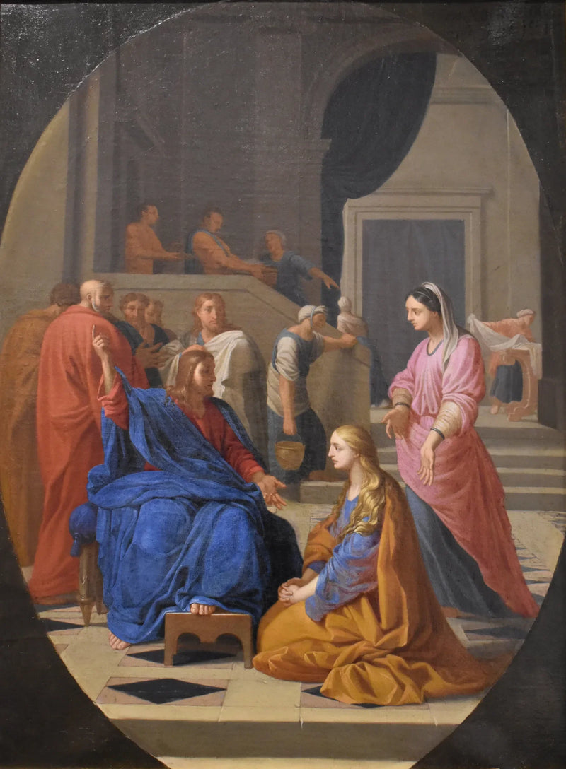 Jezus bij Martha en Maria - Eustache Le Sueur