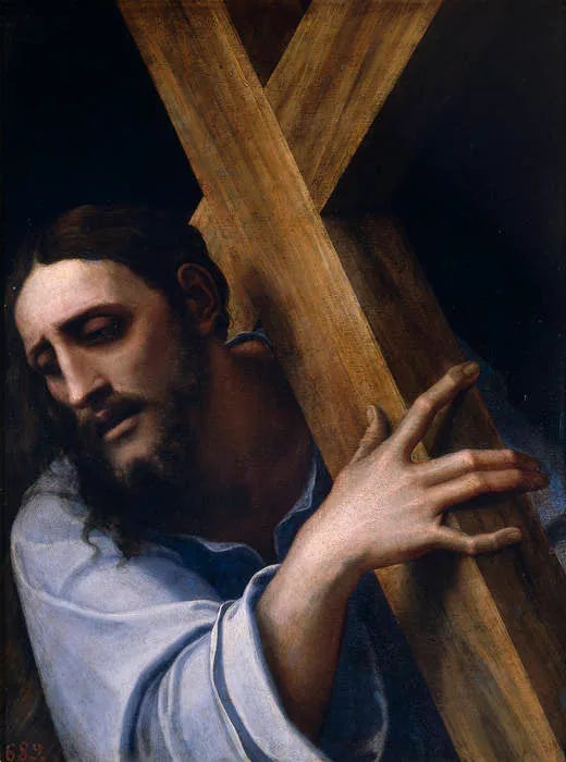 Jezus Christus die het kruis draagt - Sebastiano del Piombo