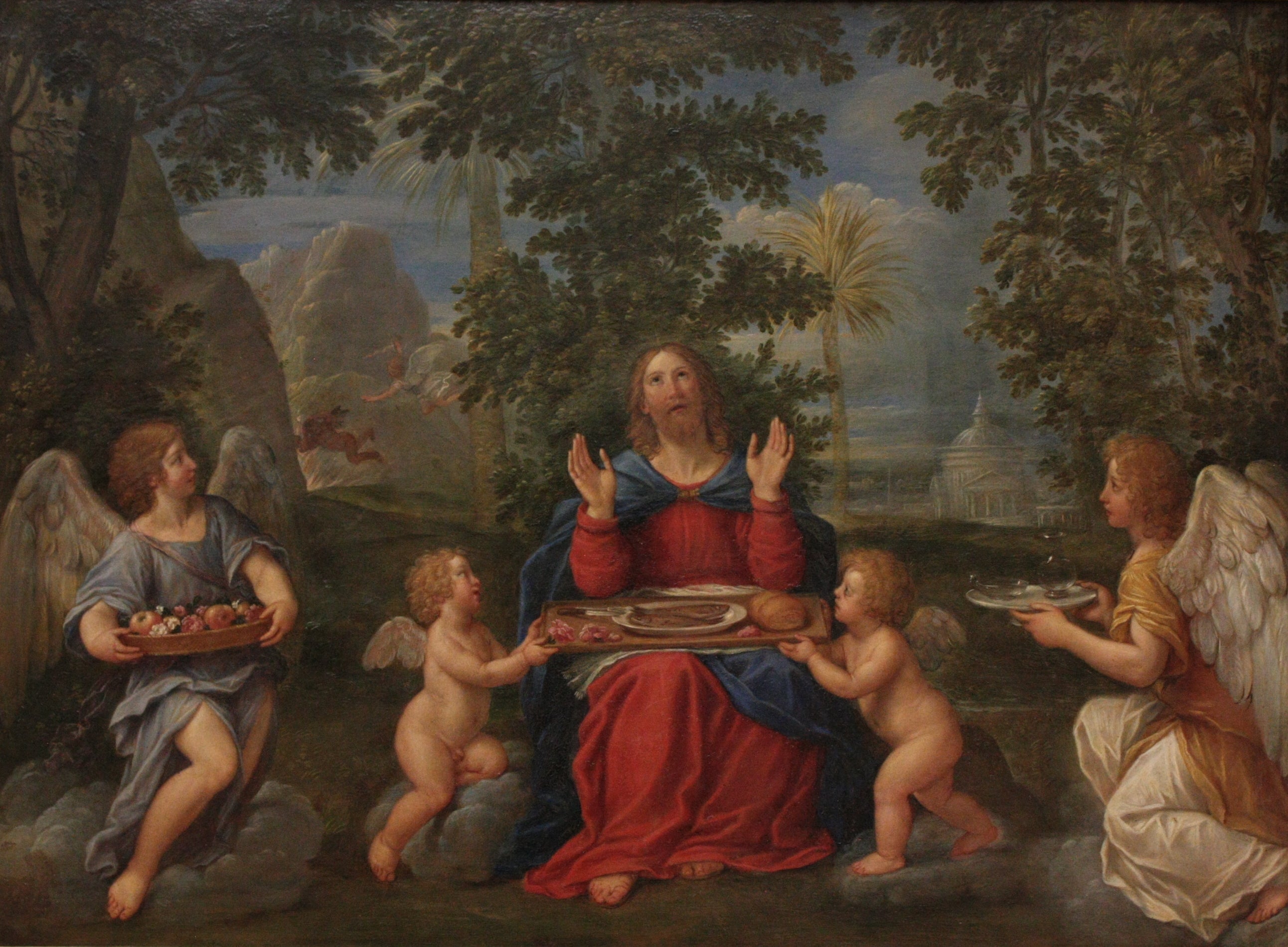 Jésus-Christ servi par les anges - Francesco Albani