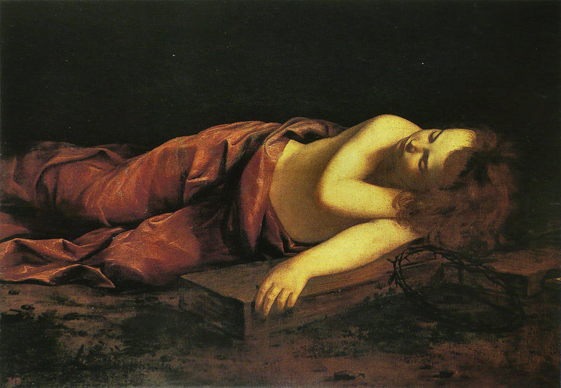 Jezus slapend aan het kruis - Orazio Gentileschi