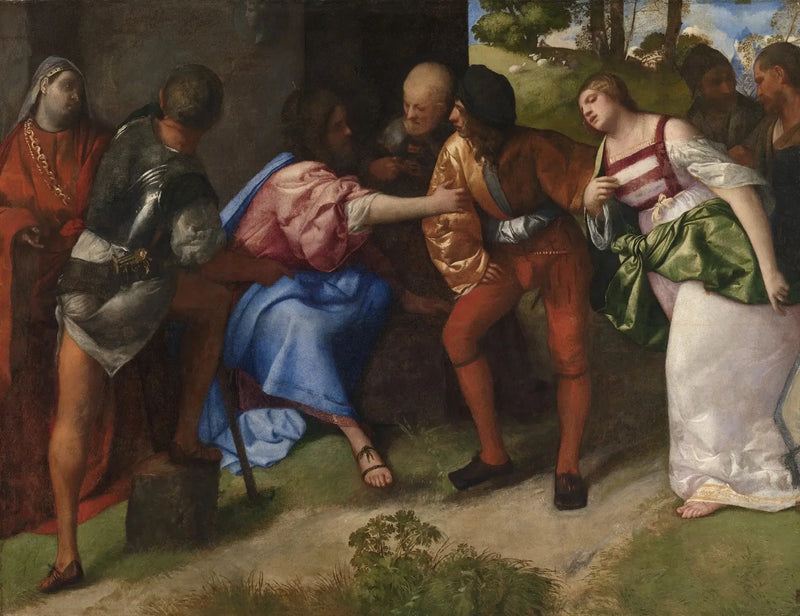 Jezus en de overspelige vrouw - Titian