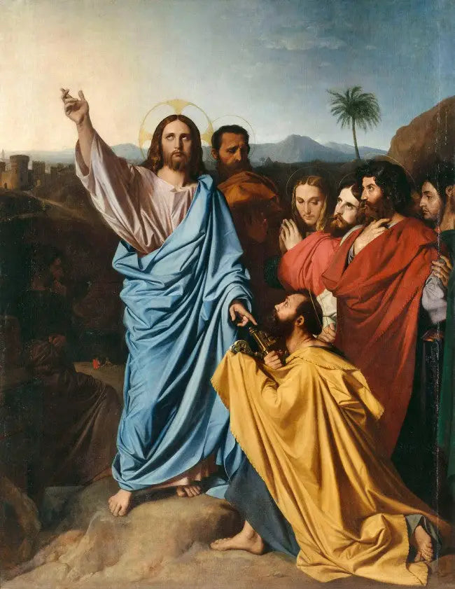 Jezus geeft de sleutels van de Hemel aan de heilige Petrus - Jean-Auguste-Dominique Ingres