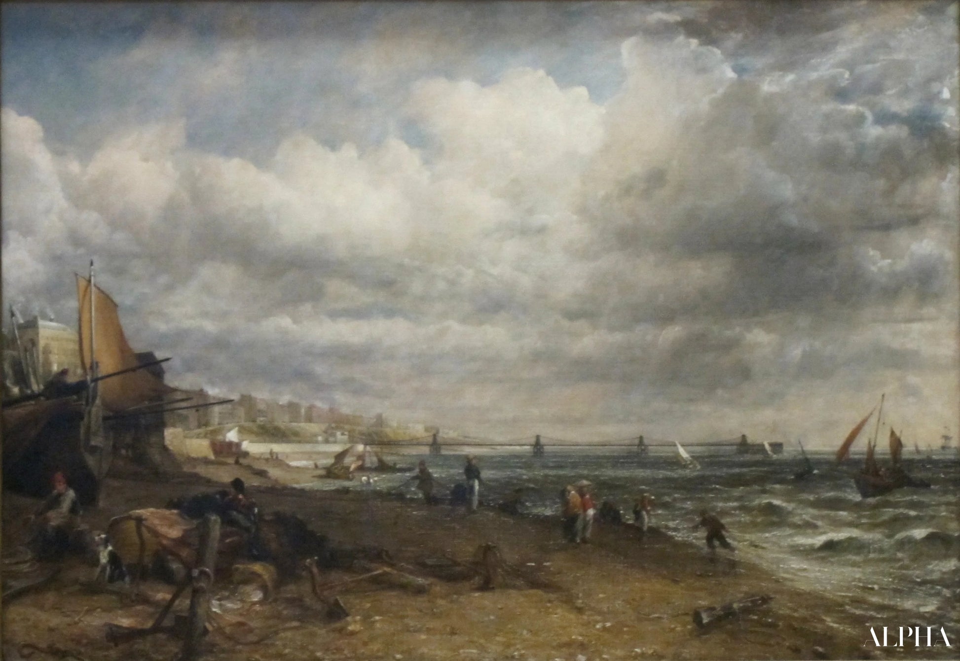 Kettingpier, Brighton - John Constable - Reproducties van schilderijen en hoogwaardige schilderijen