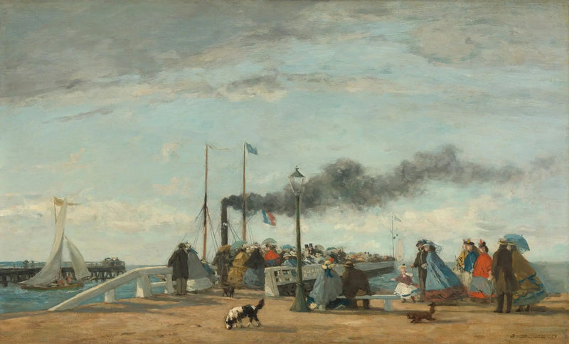 Pier en kade van Trouville - Eugène Boudin