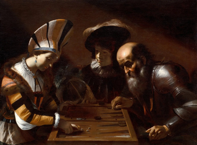 Backgammonspel - Mattia Preti