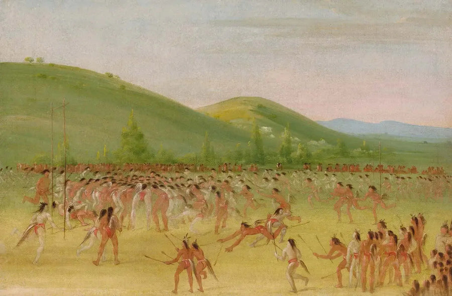 Choctaw Kogelspel – Ball Down - George Catlin

Source:
Jeu de balle des Choctaws – Ball Down - George Catlin