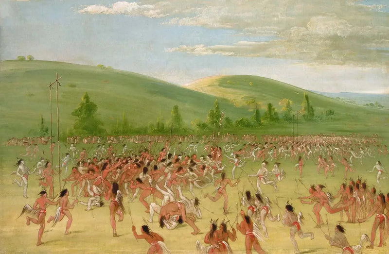 Choctaw's knikkerbaan: bal in de lucht - George Catlin

Source:
Jeu de balle des Choctaws : balle en l'air - George Catlin