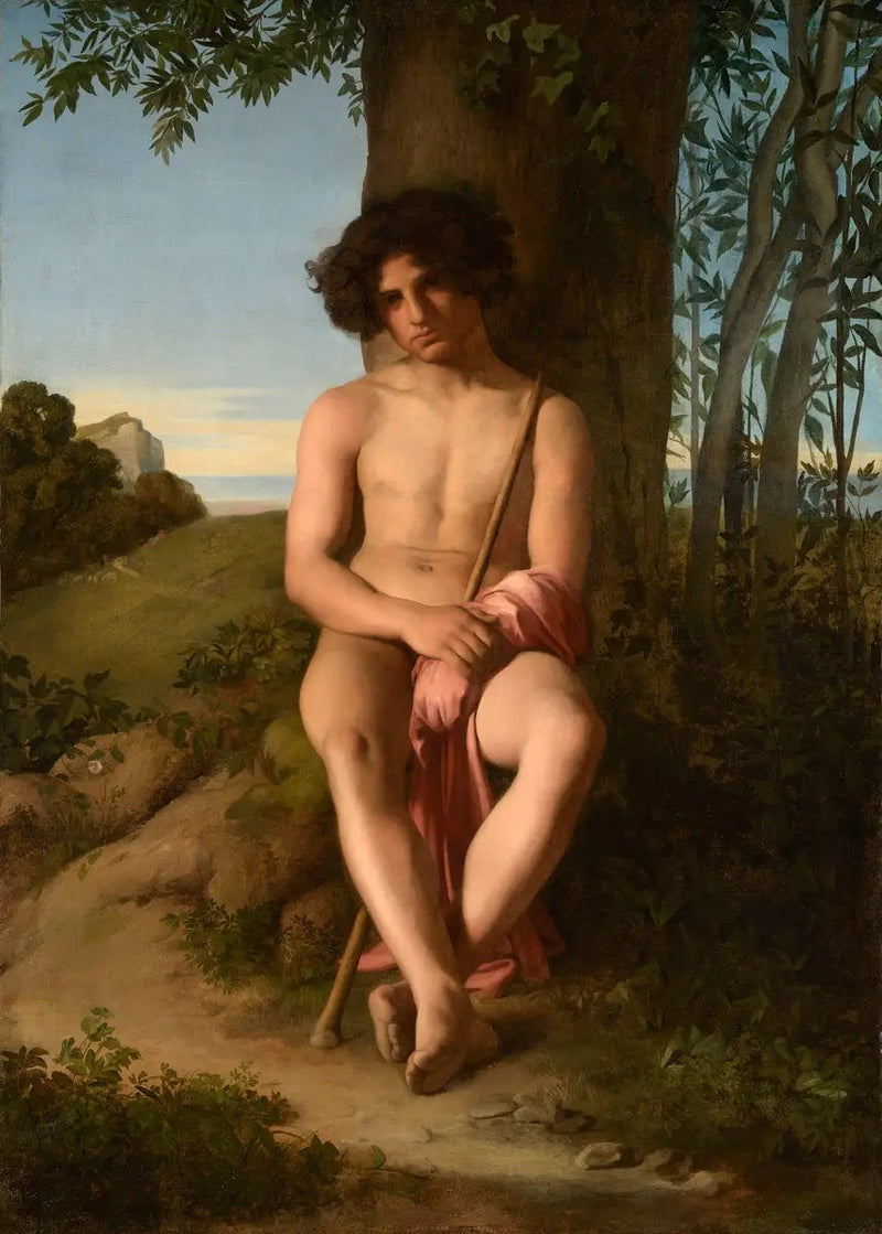 Jonge herder zittend - Hippolyte Flandrin