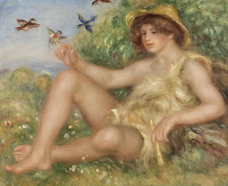 Jonge herder in rust (Portret van Alexander Thurneyssen) - Pierre-Auguste Renoir