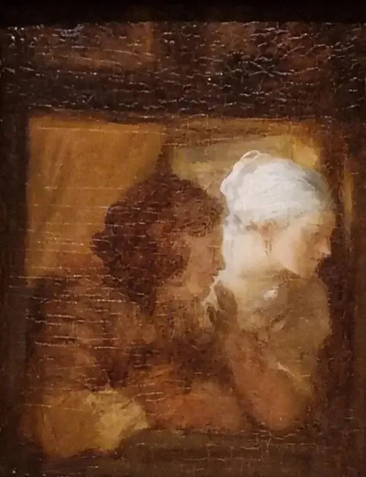 Jonge stel bij het raam - Jean-Honoré Fragonard