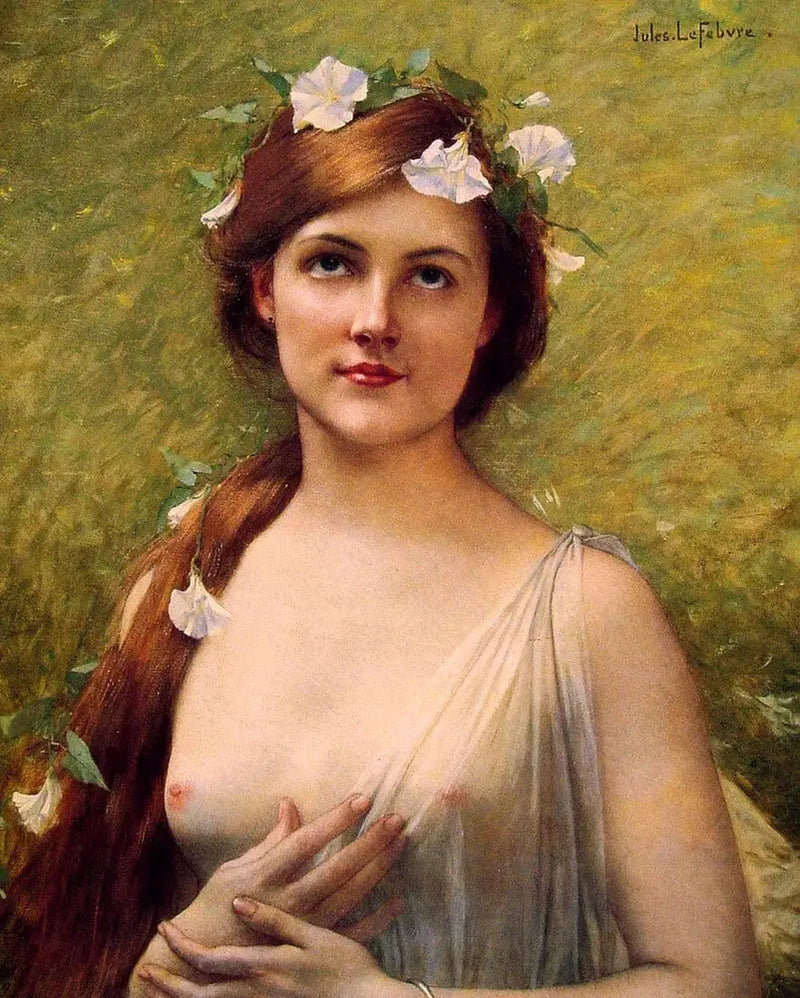 Jonge dame met bloemen in haar haar - Jules Lefebvre

Source:
Jeune Dame aux fleurs dans ses cheveux - Jules Lefebvre