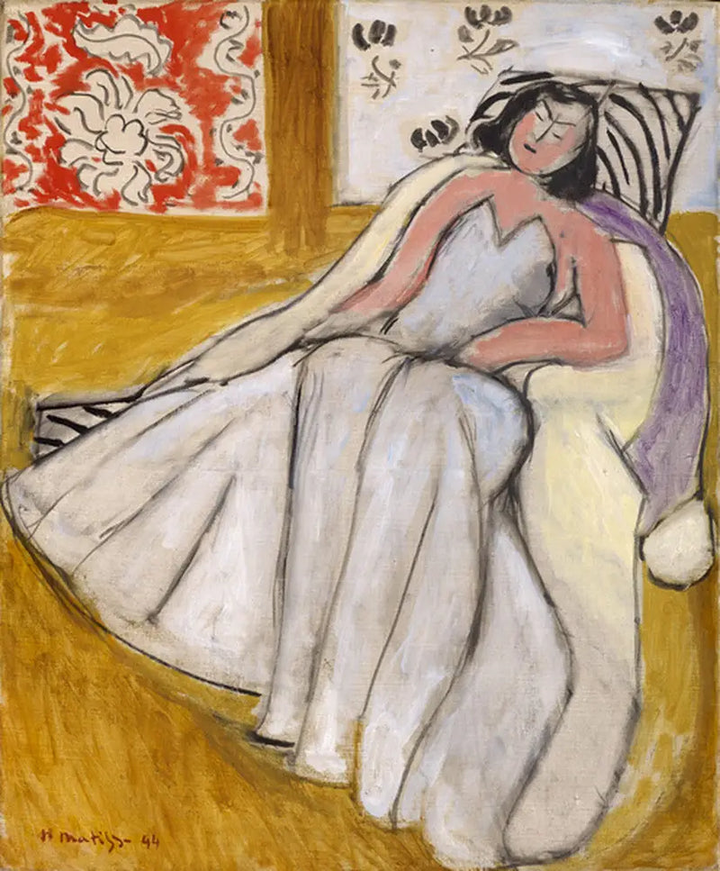 Jonge Vrouw met een Witte Pelisse - Henri Matisse