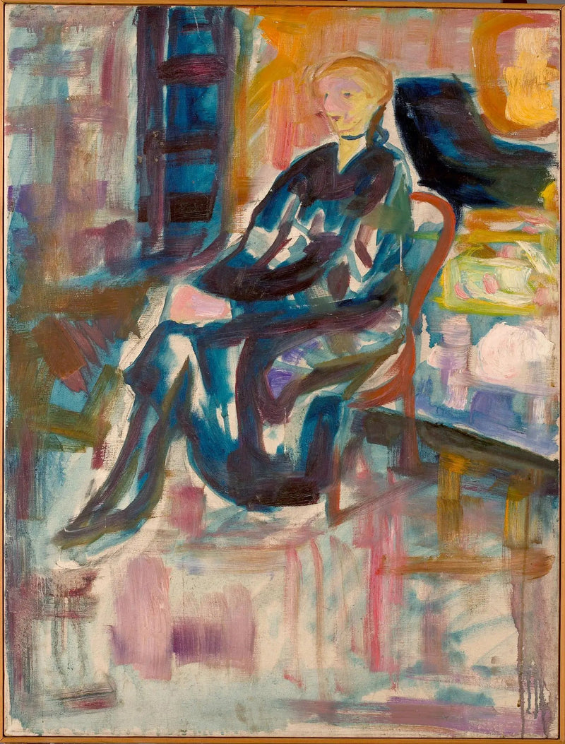 Jonge Vrouw Zittend - Edvard Munch