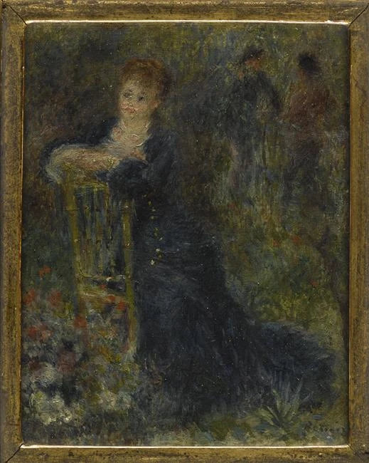 Jonge Vrouw Zittend in een Tuin - Pierre-Auguste Renoir
