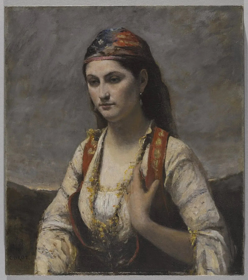 Jonge vrouw uit Albano - Jean-Baptiste Camille Corot