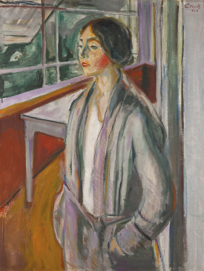 Jonge Vrouw in de veranda - Edvard Munch