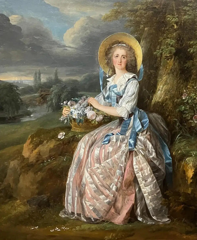 Jonge vrouw in een landschap - Marie-Guillemine Benoist