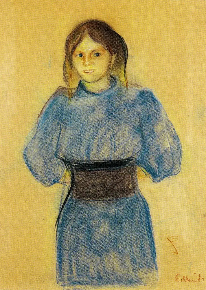 Jonge Vrouw in het blauw - Edvard Munch