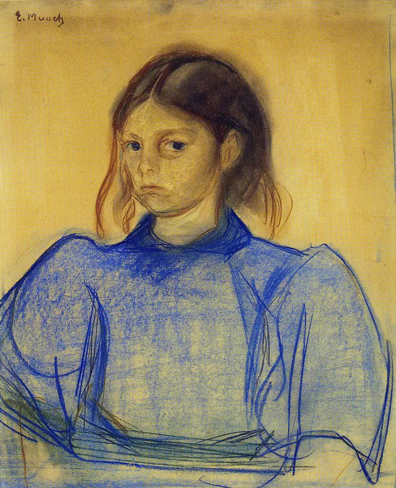 Jonge Vrouw in het blauw - Edvard Munch