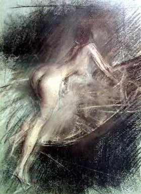 Jonge vrouw die de badkuip binnenkomt - Giovanni Boldini