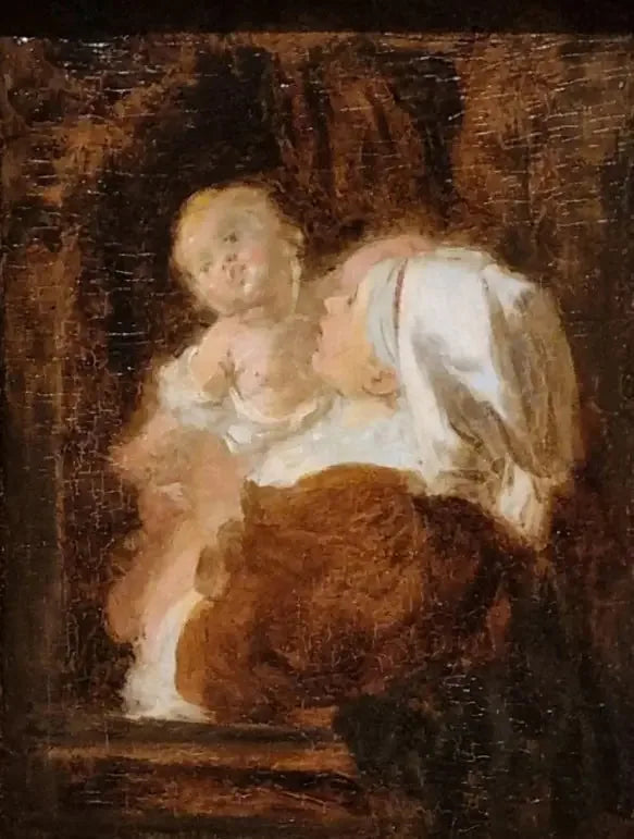 Jonge vrouw en kind - Jean-Honoré Fragonard