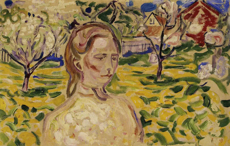 Jonge Vrouw en Ranonkels - Edvard Munch