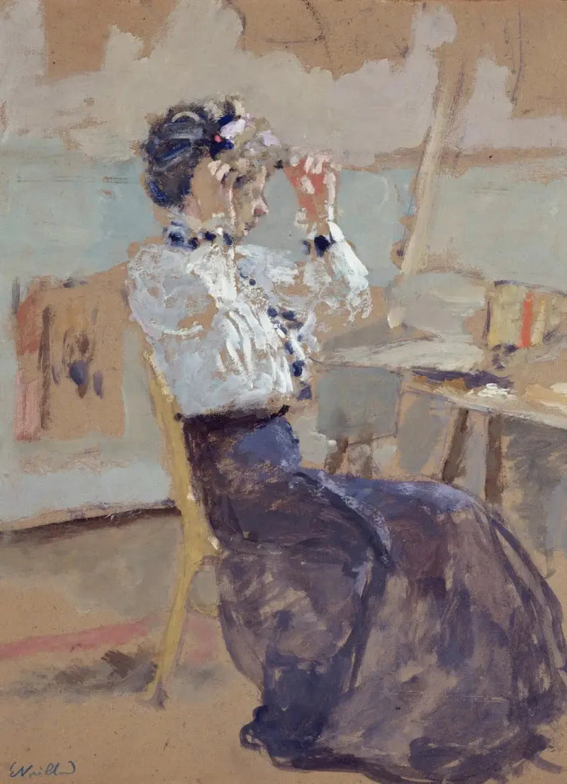 Jonge vrouw draagt een hoed - Édouard Vuillard