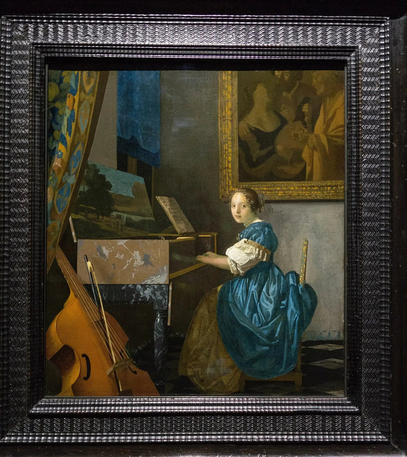 Jonge Vrouw die virginal speelt - Johannes Vermeer