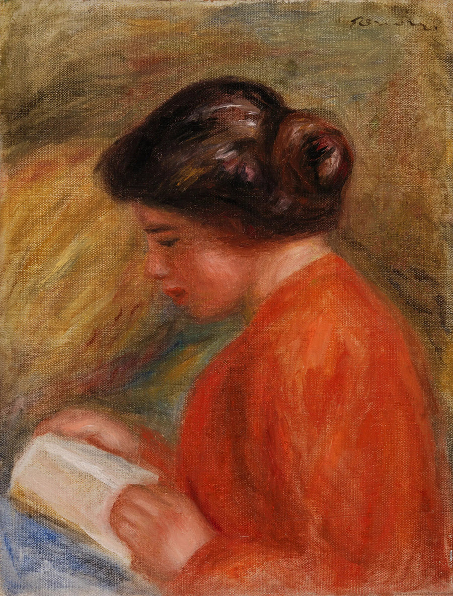 Jonge vrouw die leest, buste - Pierre-Auguste Renoir