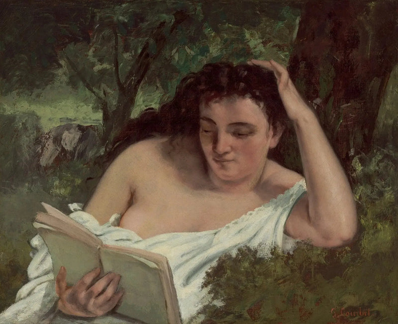 Jonge vrouw lezend - Gustave Courbet