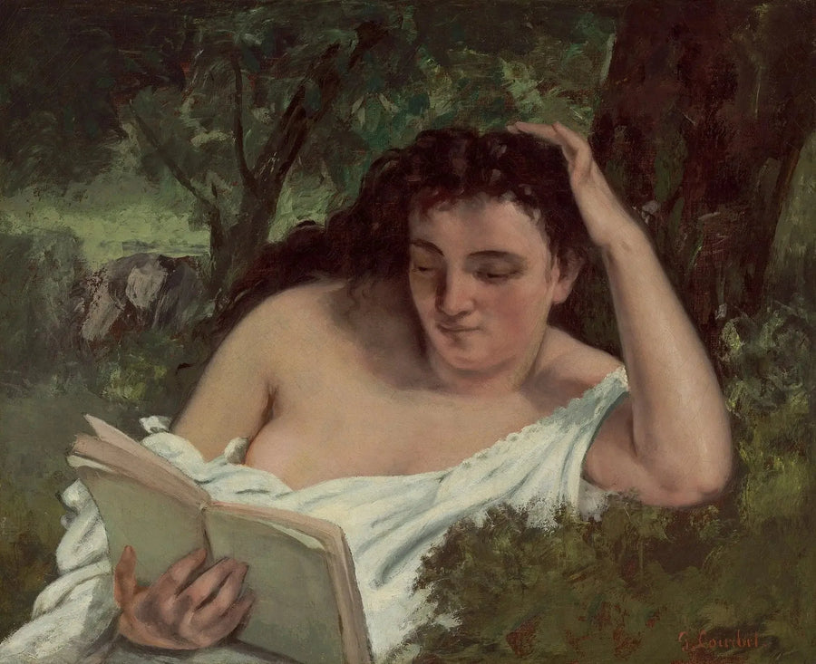 Jonge vrouw lezend - Gustave Courbet