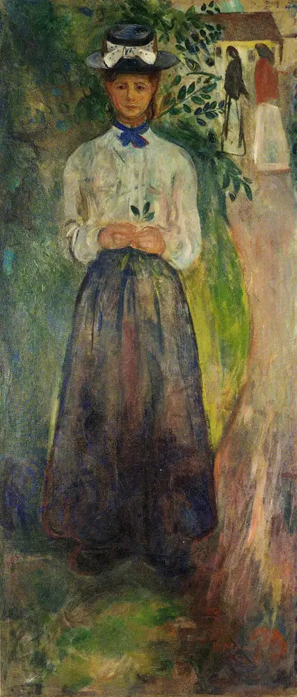 Jonge Vrouw tussen de Planten - Edvard Munch