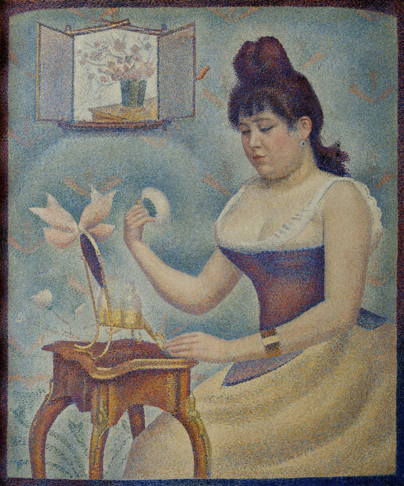 Jonge vrouw die zich poedert - Georges Seurat