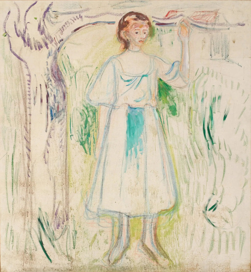 Jonge vrouw onder een boom - Edvard Munch