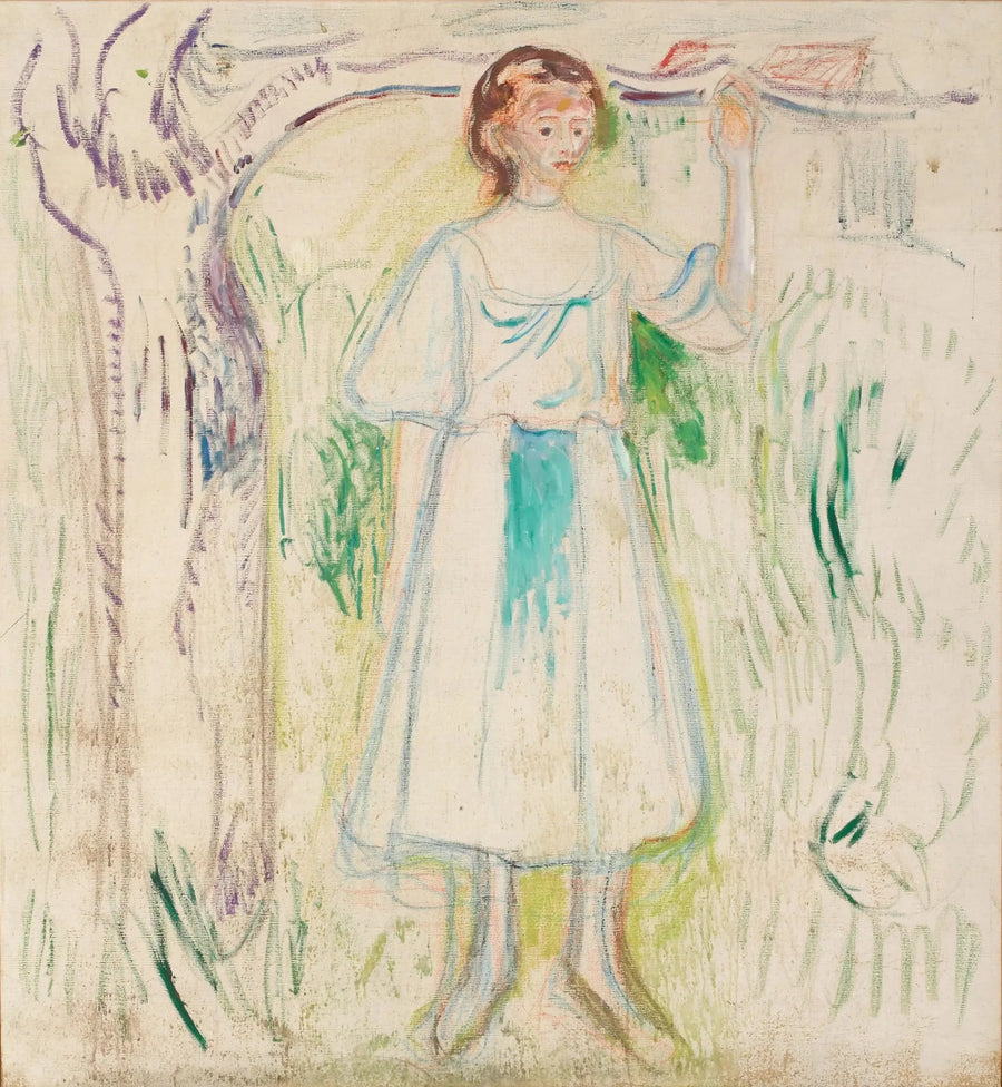 Jonge vrouw onder een boom - Edvard Munch