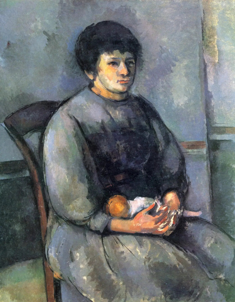 Jong meisje met pop - Paul Cézanne