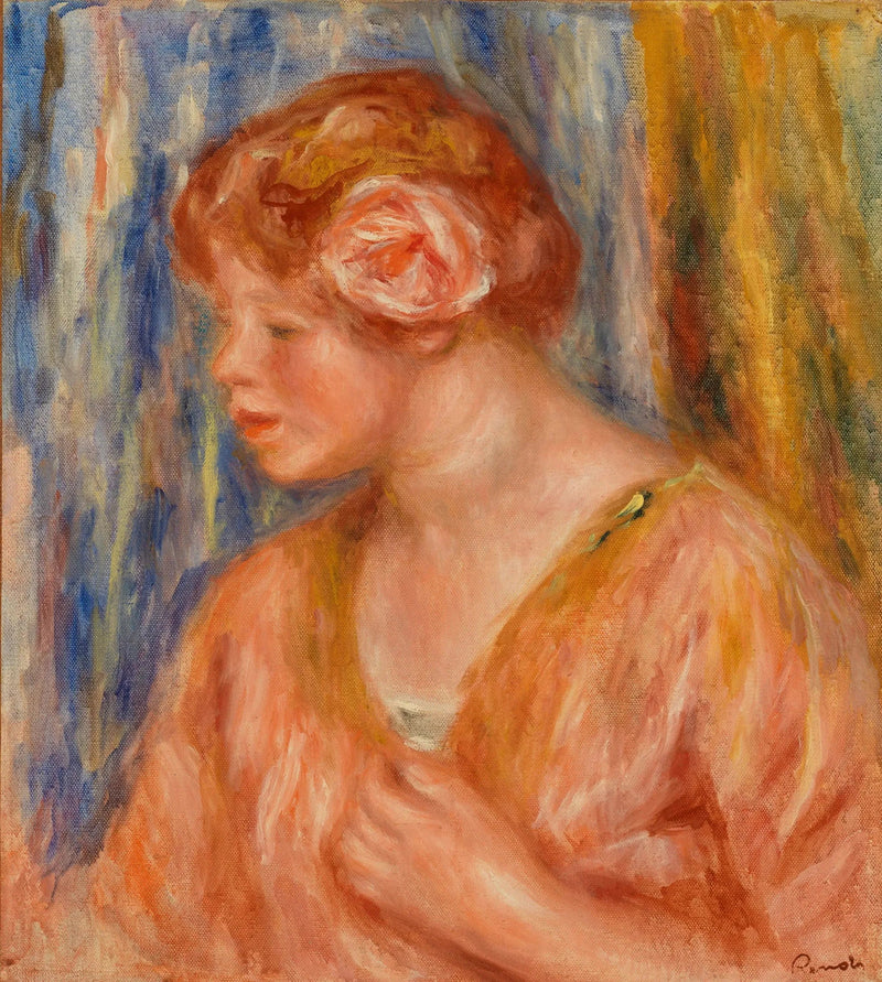 Meisje met de roos - Pierre-Auguste Renoir