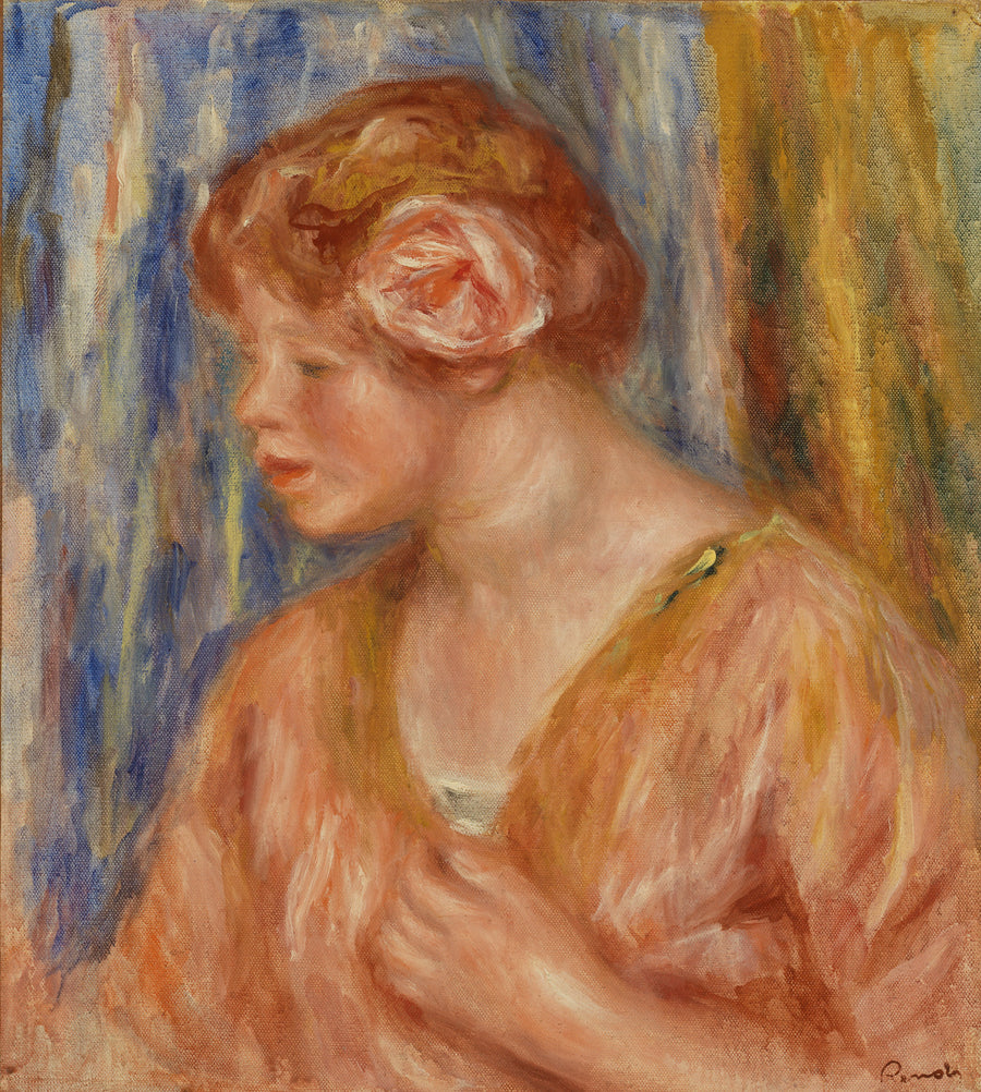 Meisje met de roos - Pierre-Auguste Renoir