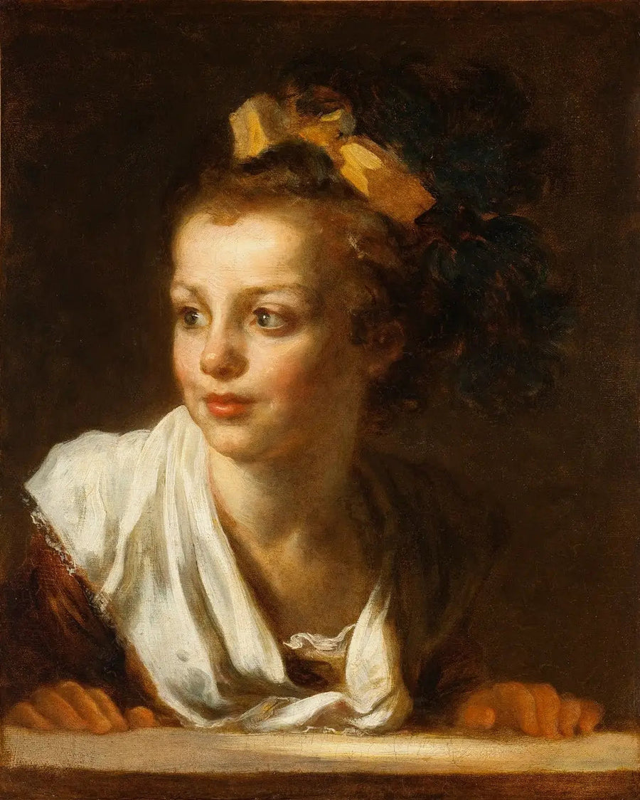 Jonge vrouw leunend op de vensterbank - Jean-Honoré Fragonard