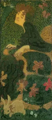 Jong meisje zittend met een konijn - Pierre Bonnard