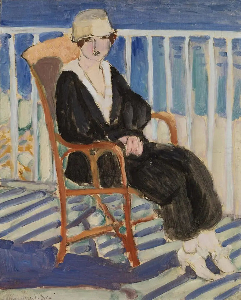 Meisje op het balkon met uitzicht op de zee - Henri Matisse