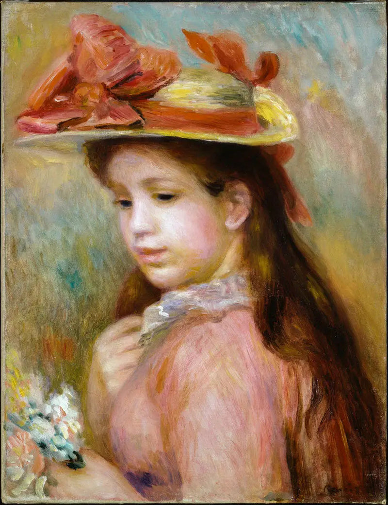 Meisje met hoed - Pierre-Auguste Renoir