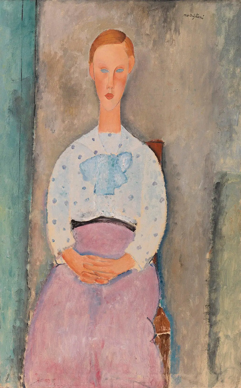 Meisje met stippenblouse - Amedeo Modigliani
