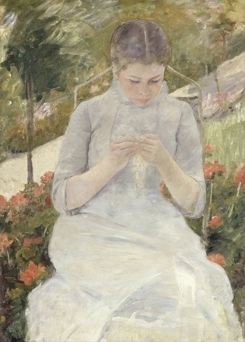 Meisje in de tuin - Mary Cassatt