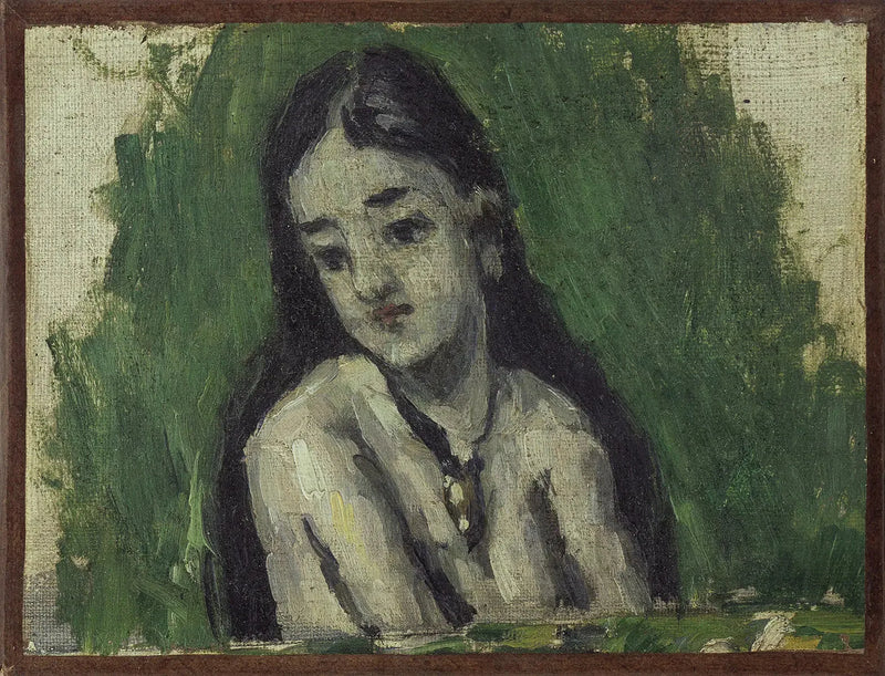 Jong meisje met los haar - Paul Cézanne