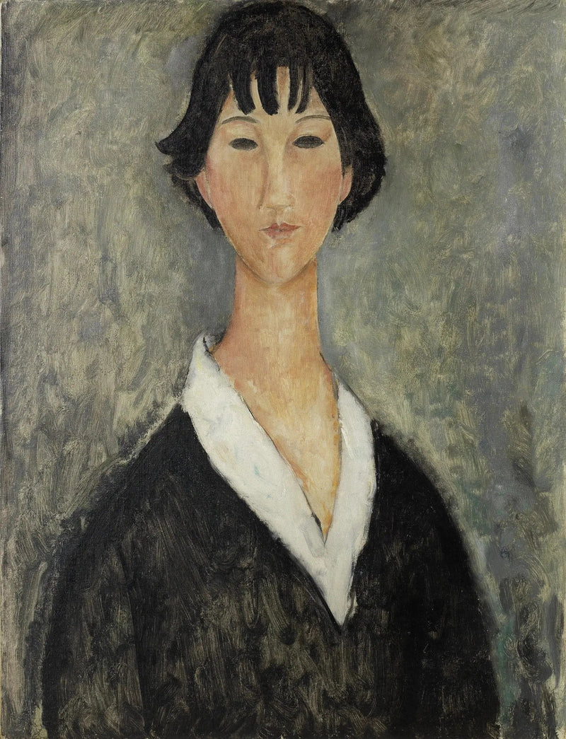 Meisje met zwart haar - Amedeo Modigliani