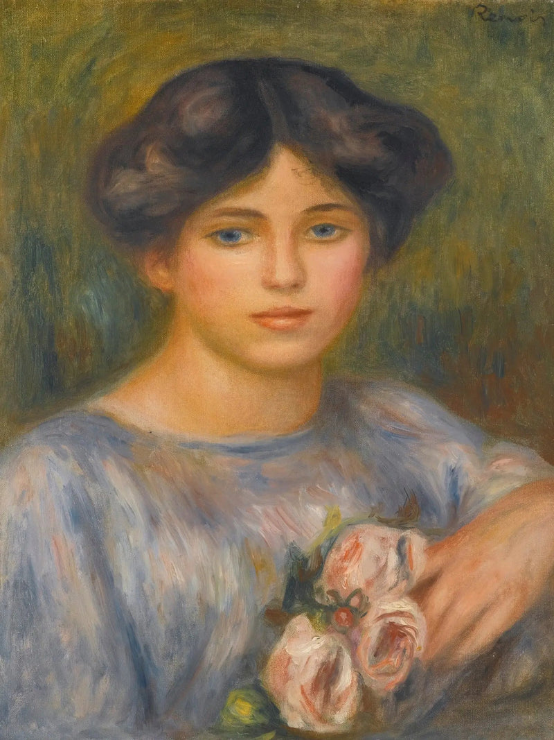Meisje met rozen - Pierre-Auguste Renoir