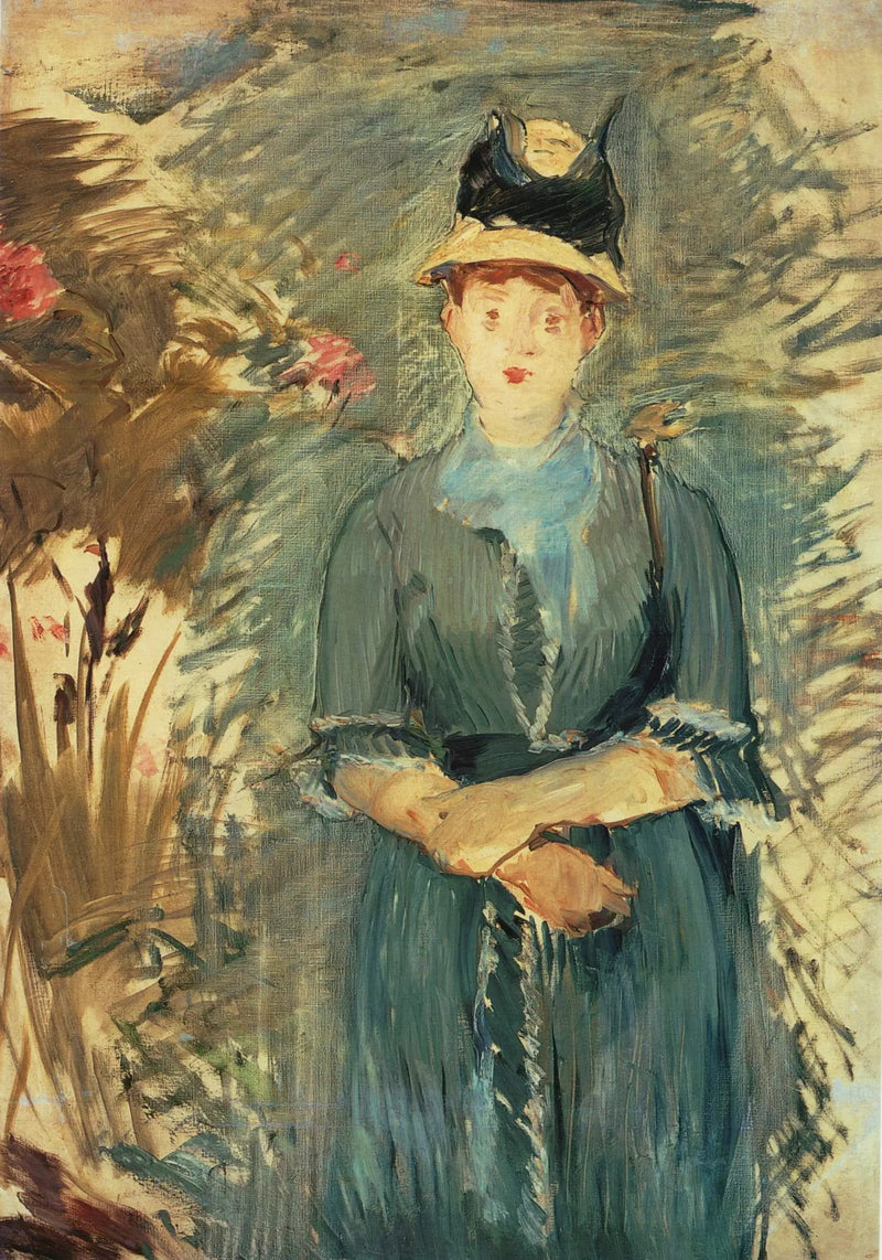 Meisje tussen de bloemen - Édouard Manet