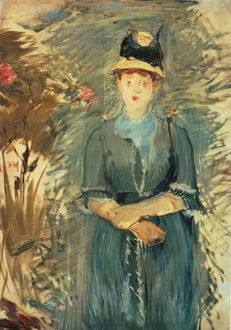 Meisje tussen de bloemen - Édouard Manet