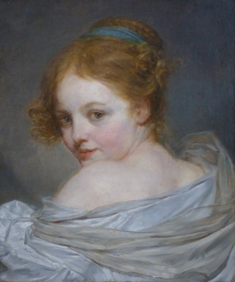 Jong meisje van achteren - Jean-Baptiste Greuze